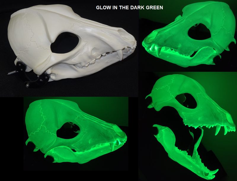 Skull (Glow-in-the-Dark Ink) Half Face Mask – Hair Glove