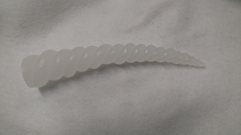 Cuerno de unicornio de plástico transparente sólido de 9 pulgadas