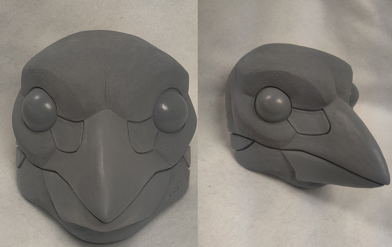 Máscara de resina Songbird sin cortar en blanco