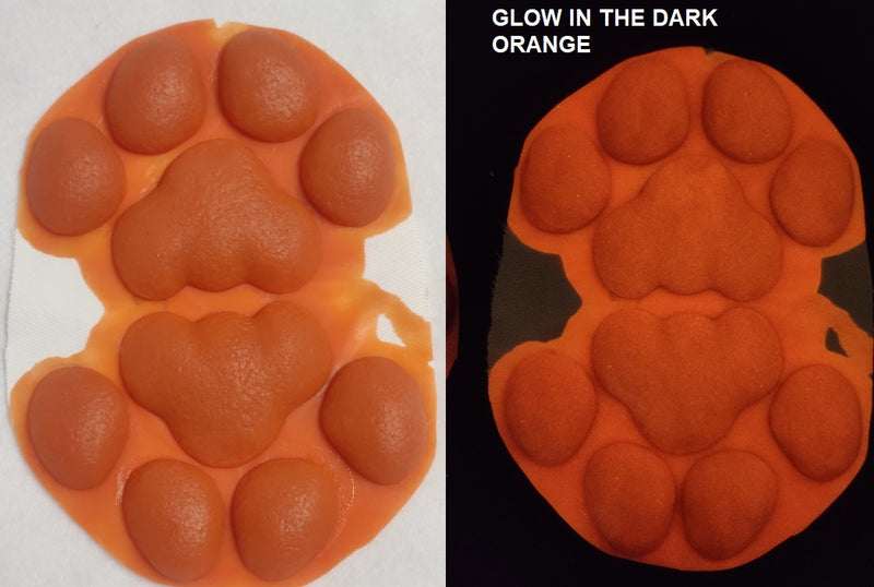 Silicone Glow in the Dark 4 Fingered Anthro No Heels K9 Handpads