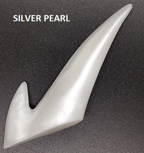 Plastic Shimmer Solid Shiny Clear 2 Point Horn *Sold Per Horn*
