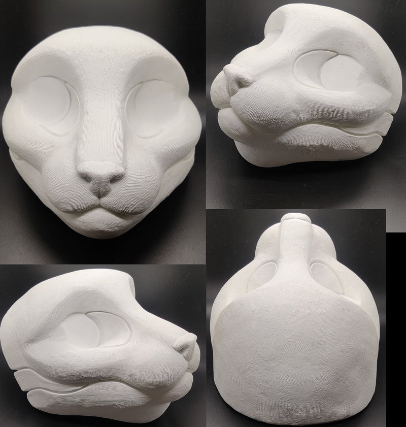 Uncut Small Feline Resin Mask Blank