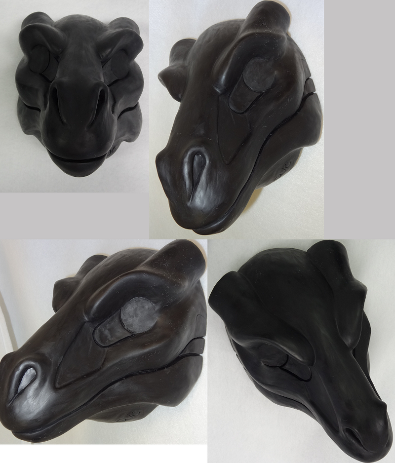 Uncut Horned Dragon Resin Mask Blank