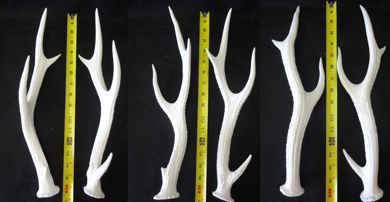 Plastic Opaque Medium Sika Deer Antlers