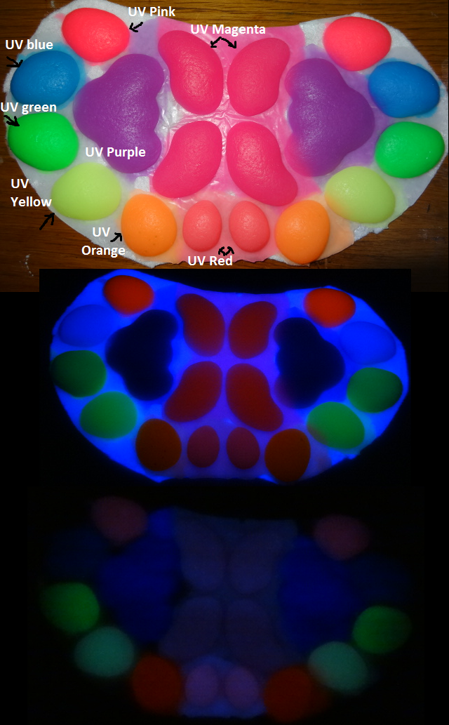 Silicone Glow in the Dark Anthro K9 Handpads